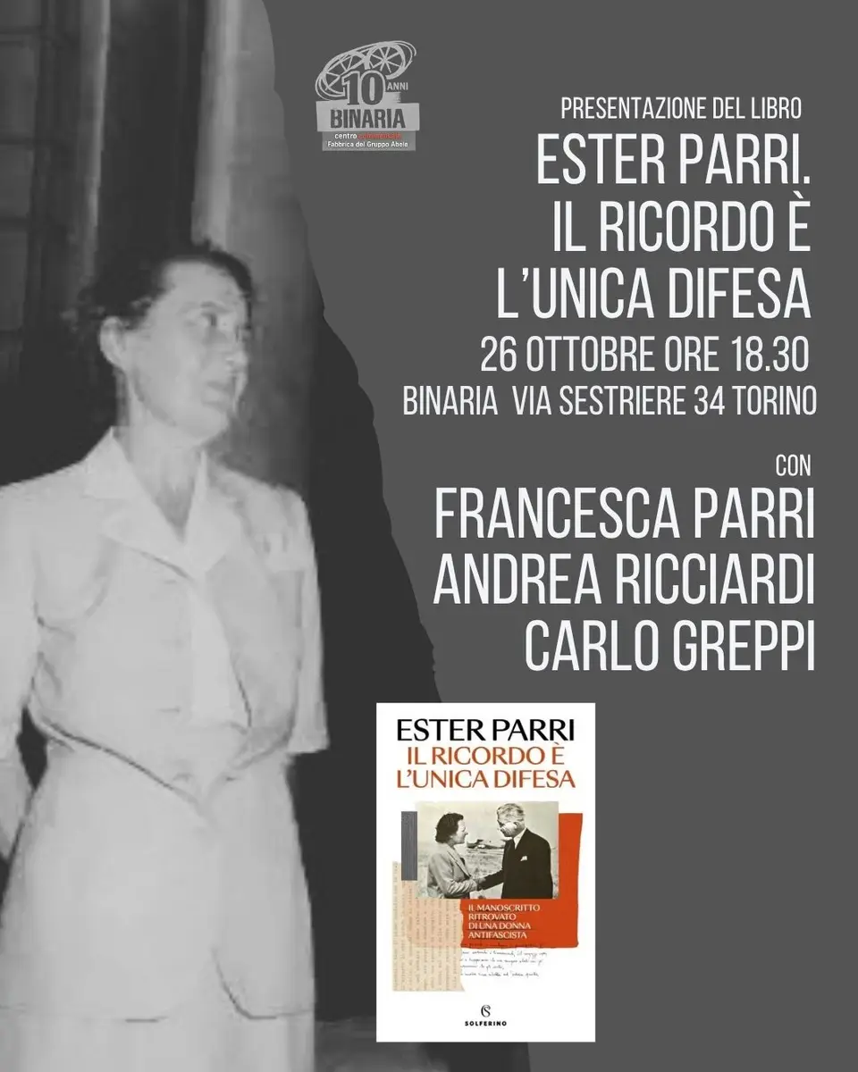 Locandina: Ester Parri. Il ricordo è l’unica difesa