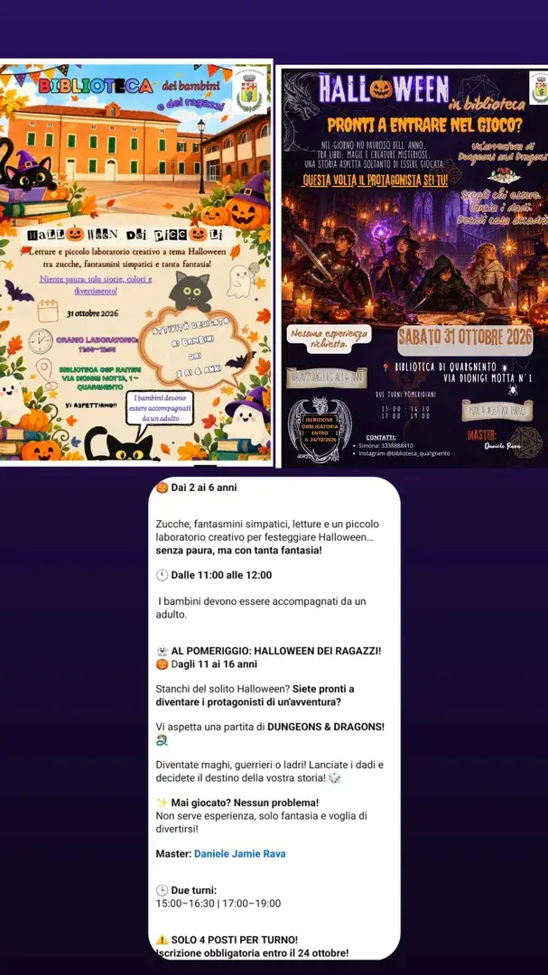 Locandina: Halloween in Biblioteca