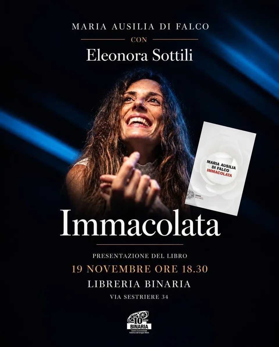 Locandina: A Binaria arriva Maria Ausilia Di Falco con “Immacolata’’