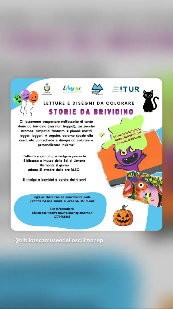 Locandina: Storie da Brividino - Letture e Disegni da Colorare