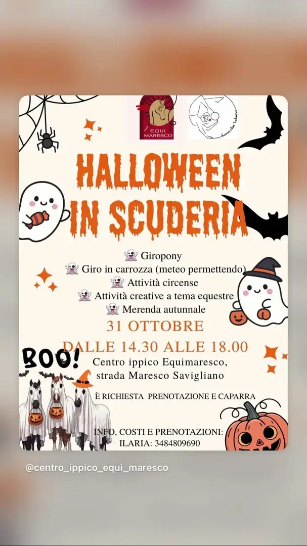 Locandina: Halloween in Scuderia - Centro Ippico Equimaresco