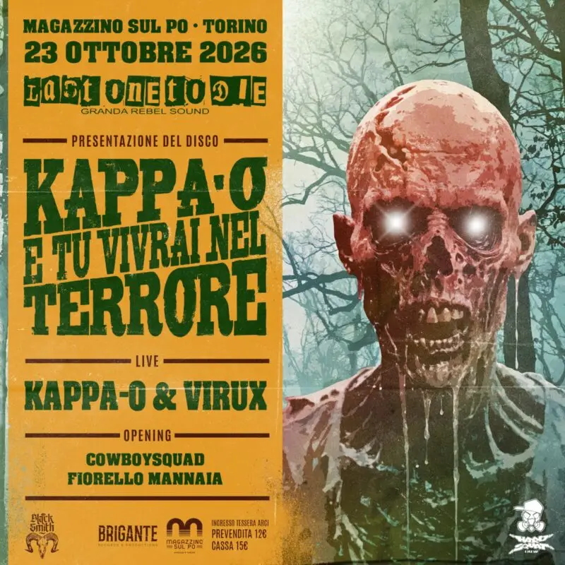 Locandina: Kappa-O & Virux – open act: Cowboysquad + Fiorello Mannaia