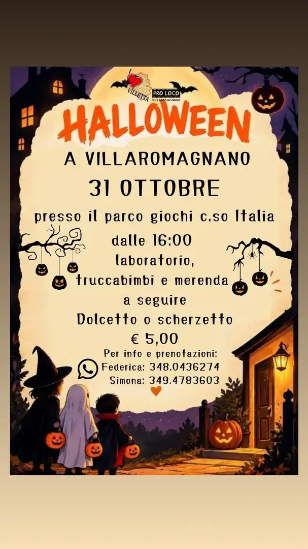 Locandina: Halloween a Villaromagnano - Pro Loco Villaromagnano
