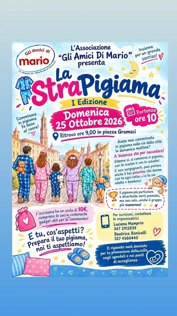 Locandina: La StraPigiama I Edizione - Associazione Gli Amici Di Mario