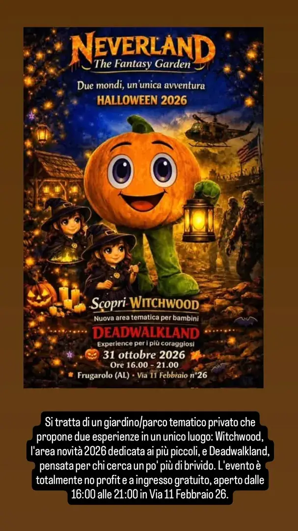 Locandina: Neverland The Fantasy Garden - Halloween 2026