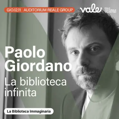 Locandina: PAOLO GIORDANO - LA BIBLIOTECA INFINITA